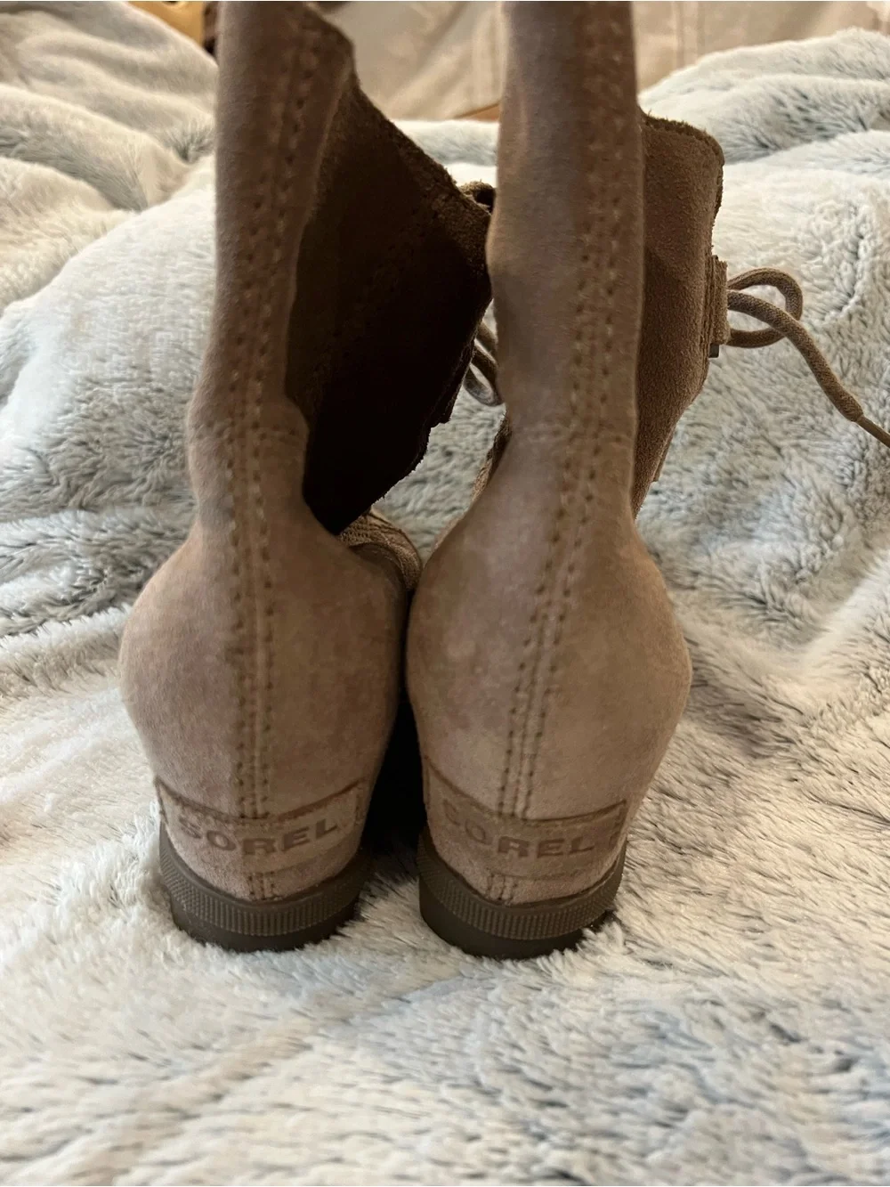 Sorel Joan Of Arctic Wedge II Women's Ankle Boots Elk Brown Leather